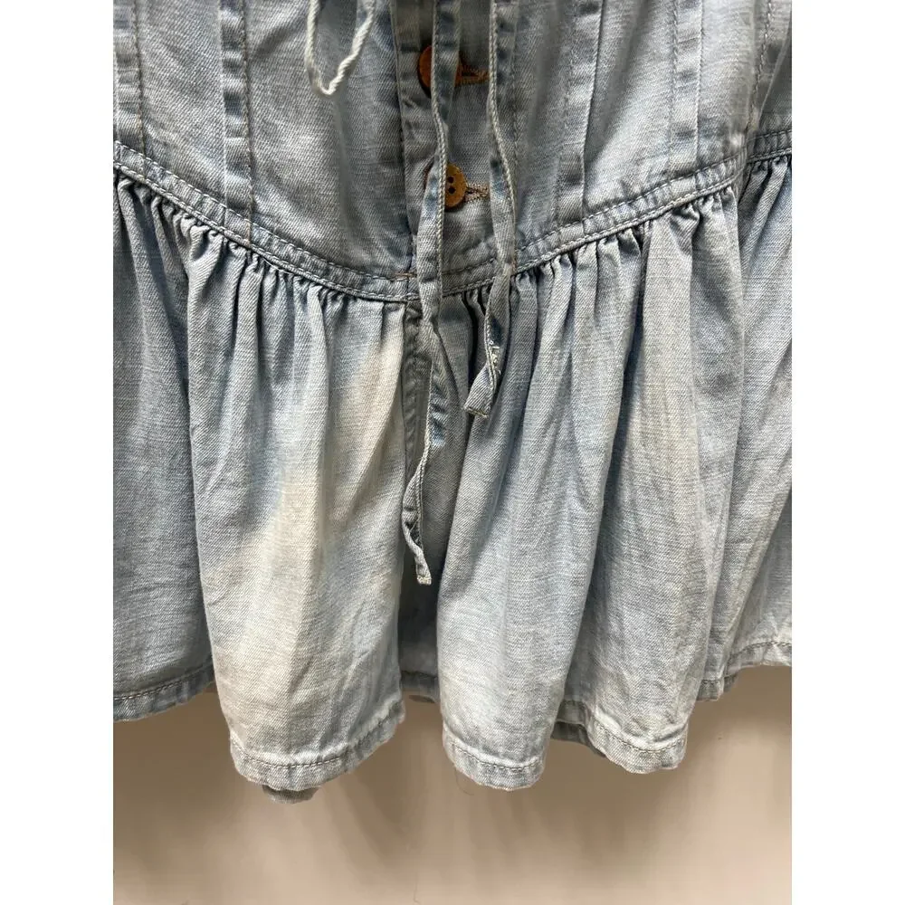 Free People We the Free Roselle Denim Mini Skirt Size L